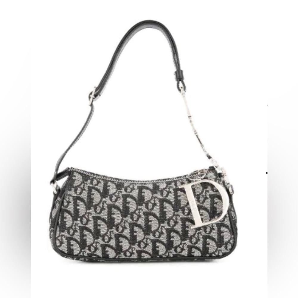 No longer available. Dior Trotter shoulder bag. Silver hardware.